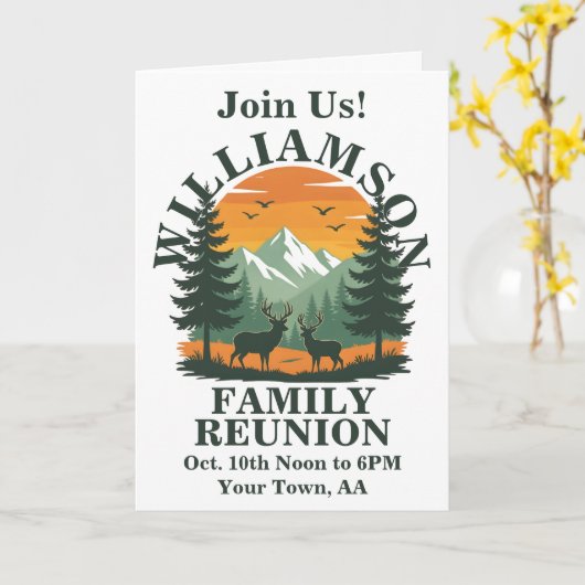 Rustic Wilderness Family Reunion カード (黄色い花)