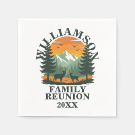 Rustic Wilderness Family Reunion スタンダードカクテルナプキン