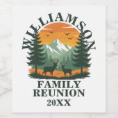 Rustic Wilderness Family Reunion ワインラベル (シングルラベル)