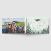 Rustic Wilderness Pine Forest Photo Wedding ゲストブック (全面)