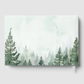Rustic Wilderness Pine Forest Woodland Wedding ゲストブック (裏面)