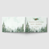 Rustic Wilderness Pine Forest Woodland Wedding ゲストブック (全面)