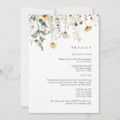 Rustic Wildflower All in One Wedding Invitation 招待状 (裏面)