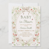 Rustic Wildflower Baby in Bloom Baby Shower  招待状 (正面)