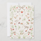 Rustic Wildflower Baby in Bloom Baby Shower  招待状 (裏面)