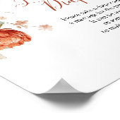 Rustic Wildflower Baby Shower Late Night Diapers ポスター (角)