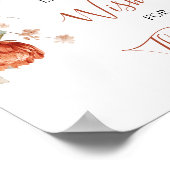 Rustic Wildflower Baby Shower Leave Your Wishes ポスター (角)