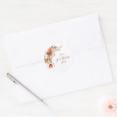 Rustic Wildflower Baby Shower Love Your Message ラウンドシール (封筒)