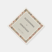 Rustic Wildflower Botanical Couples Shower Custom スタンダードカクテルナプキン (角)