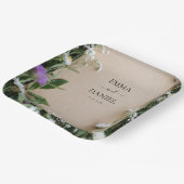 Rustic Wildflower Botanical Kraft Paper Wedding ペーパープレート (傾斜あり)