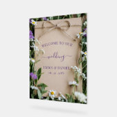 Rustic Wildflower Botanical Wedding Welcome sign アクリルサイン (傾斜)