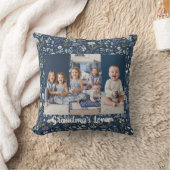 Rustic Wildflower Collage – Grandma's Loves Photo クッション (ブランケット)