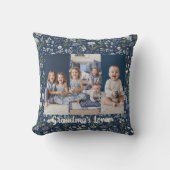 Rustic Wildflower Collage – Grandma's Loves Photo クッション (正面)