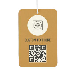 Rustic Wildflower Custom Logo QR Code Promotion カーエアーフレッシュナー