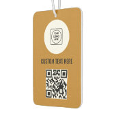 Rustic Wildflower Custom Logo QR Code Promotion カーエアーフレッシュナー (左)