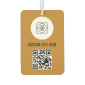 Rustic Wildflower Custom Logo QR Code Promotion カーエアーフレッシュナー (裏面)