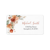 Rustic Wildflower Fall in Love Baby Shower Address ラベル (正面)