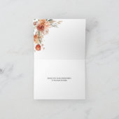 Rustic Wildflower Fall in Love Baby Shower Folded サンキューカード (内部)