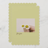 Rustic Wildflower Flat Card – Minimalist Thank You サンキューカード (正面/裏面)