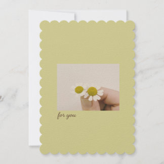 Rustic Wildflower Flat Card – Minimalist Thank You サンキューカード