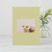Rustic Wildflower Flat Card – Minimalist Thank You サンキューカード (スタンド正面)
