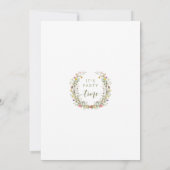 Rustic Wildflower Floral Wreath Adult Birthday 招待状 (裏面)