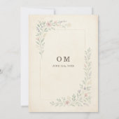 Rustic Wildflower Garden Boho Baby Shower 招待状 (裏面)