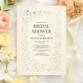 Rustic Wildflower Garden Boho Bridal Shower 招待状