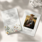 Rustic Wildflower Graduation 案内状