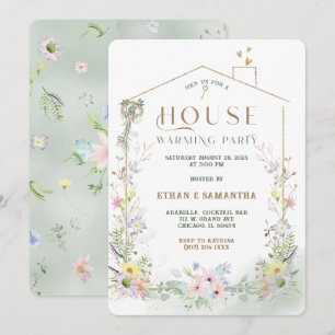 Rustic Wildflower Housewarming Party テンプレート