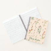 Rustic Wildflower Journal Personalized  ノートブック (内部)
