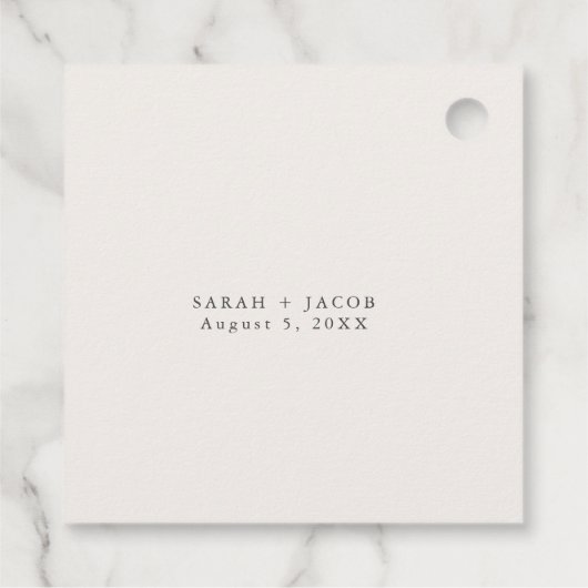 Rustic Wildflower Meadow Wedding  フェイバータグ (裏面)