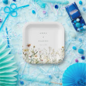 Rustic Wildflower Meadow Wedding ペーパープレート (パーティー)