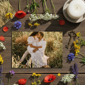 Rustic Wildflower Meadow Wedding Photo セーブザデート