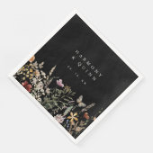 Rustic Wildflower Paper Napkins Wedding Decor (コーナー)