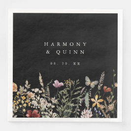 Rustic Wildflower Paper Napkins Wedding Decor