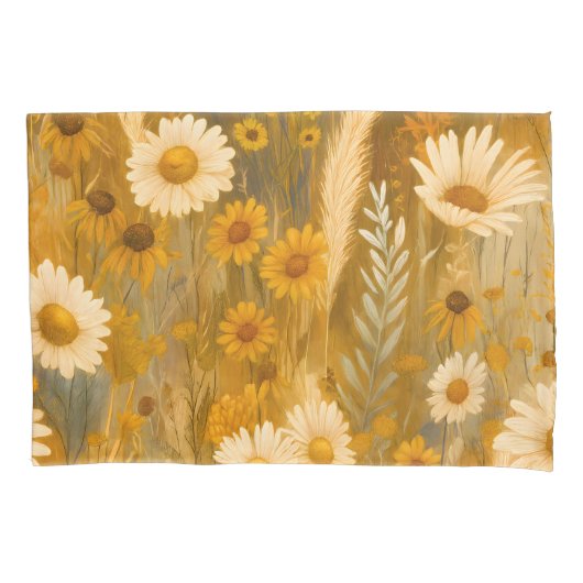 Rustic Wildflower Pattern 枕カバー (正面)