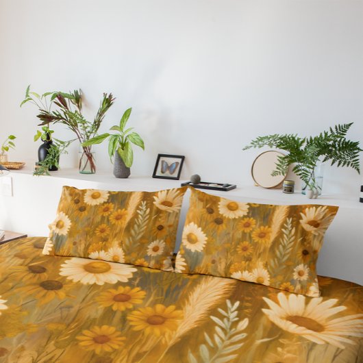 Rustic Wildflower Pattern 枕カバー