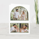Rustic Wildflower Photo Collage QR Code Wedding 招待状 (裏面)