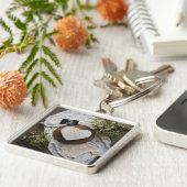 Rustic wildflower pregnancy announcement keepsake  キーホルダー (側面)