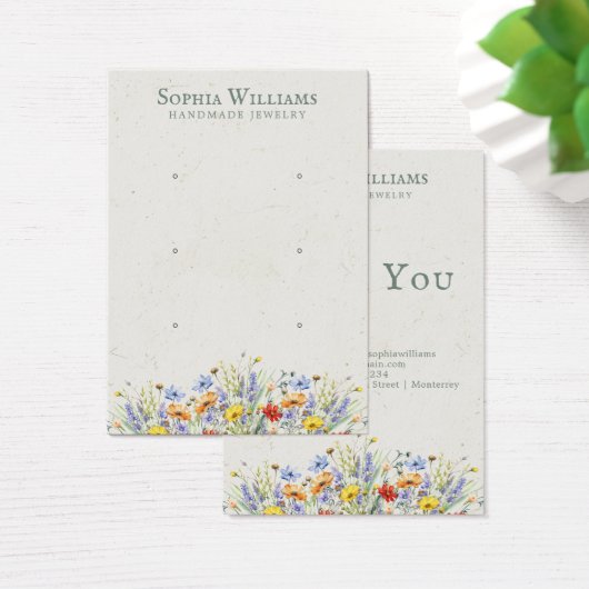 Rustic Wildflower Three Pairs Earring Display Card (デスク)