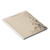 Rustic Wildflower To Do List Teacher Nature Gift ノートパッド (アングル)