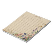 Rustic Wildflower To Do List Teacher Nature Gift ノートパッド (回転)