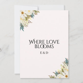 Rustic Wildflower Wedding Invitation 招待状