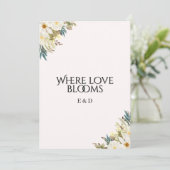 Rustic Wildflower Wedding Invitation 招待状 (スタンド正面)