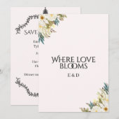 Rustic Wildflower Wedding Invitation 招待状 (正面/裏面)