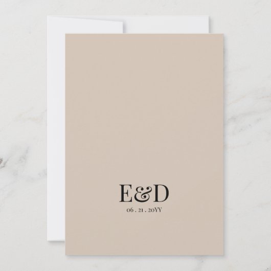 Rustic Wildflower Wedding Table Number 招待状 (裏面)