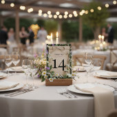 Rustic Wildflower Wedding Table Number 招待状