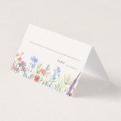 Rustic Wildflower Wedding Table Number Place Card (正面)