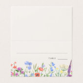 Rustic Wildflower Wedding Table Number Place Card (外部フラット)